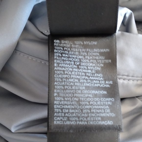 🆕 The North Face Boys Reversible Reese Hooded Down Jacket, X-Small - Mid Grey - Picture 10 of 11